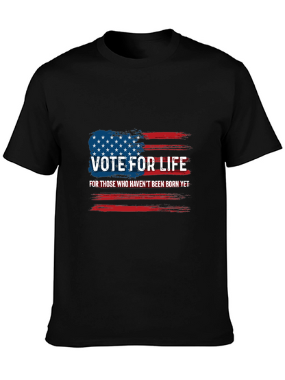 Camiseta Negra Vote For Life Americana