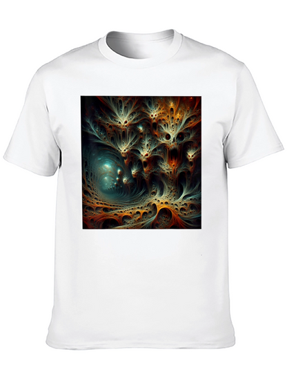 Camiseta Negra con Diseño Abstracto Psicodélico