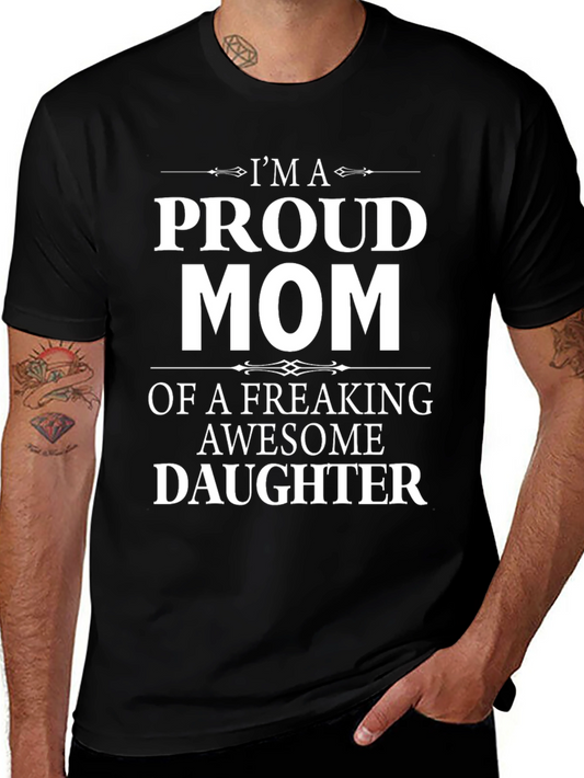 Camiseta Negra: Mamá Orgullosa de una Hija Genial