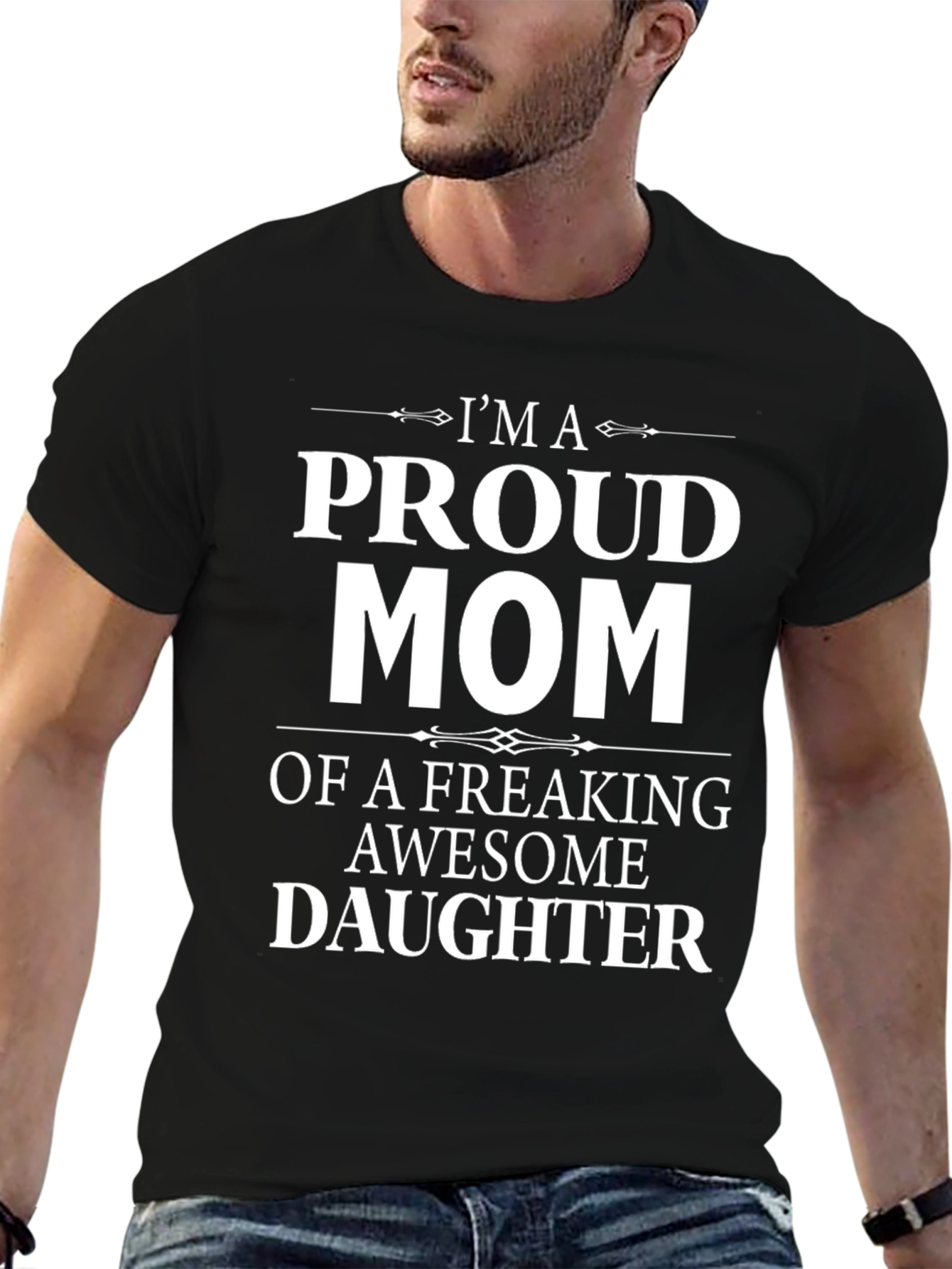 Camiseta Negra: Mamá Orgullosa de una Hija Genial