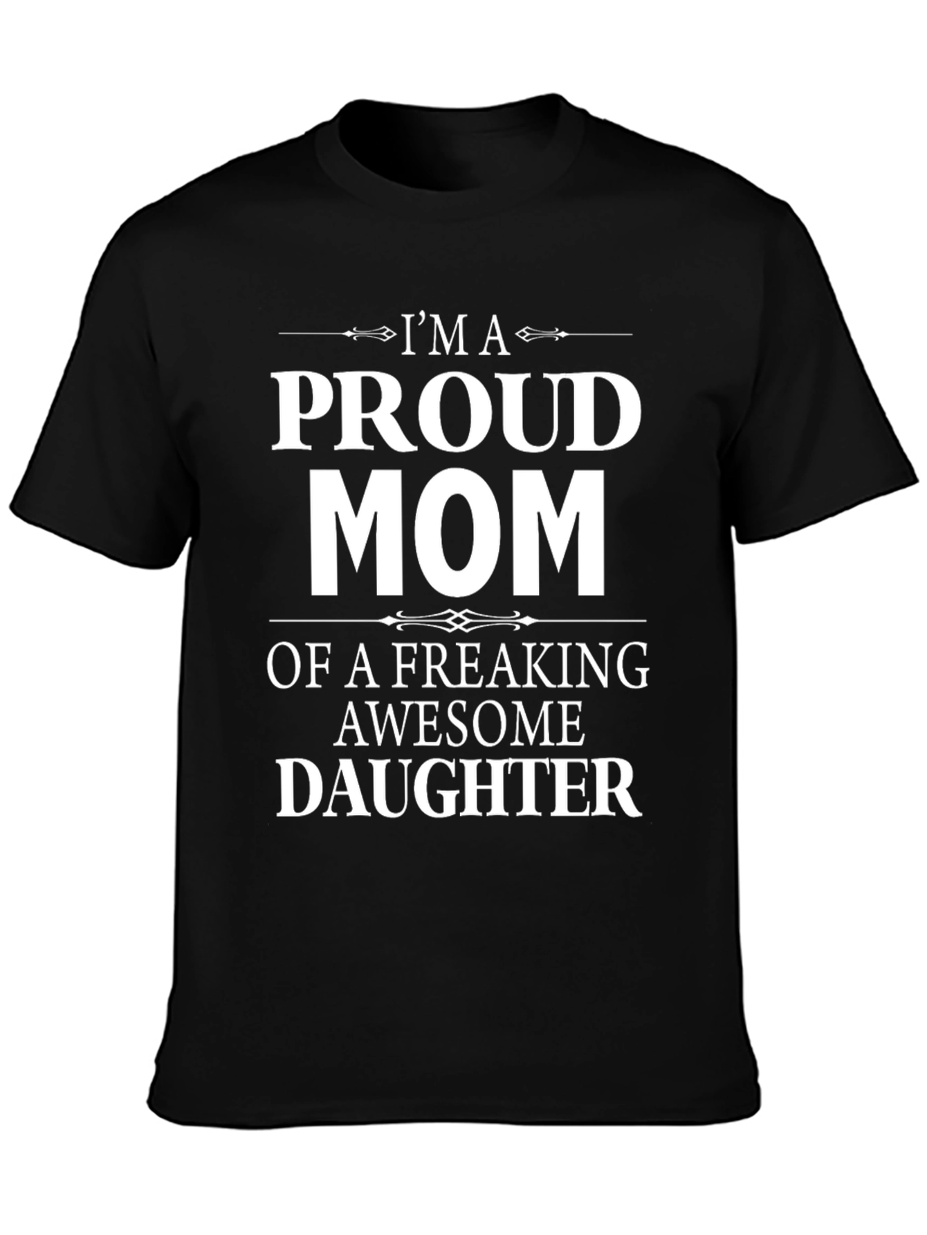 Camiseta Negra: Mamá Orgullosa de una Hija Genial