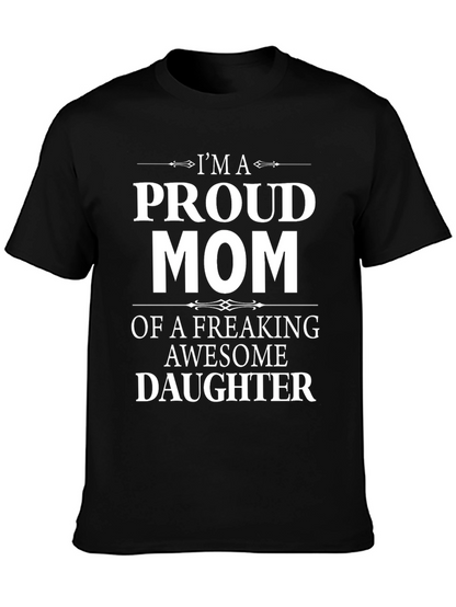 Camiseta Negra: Mamá Orgullosa de una Hija Genial