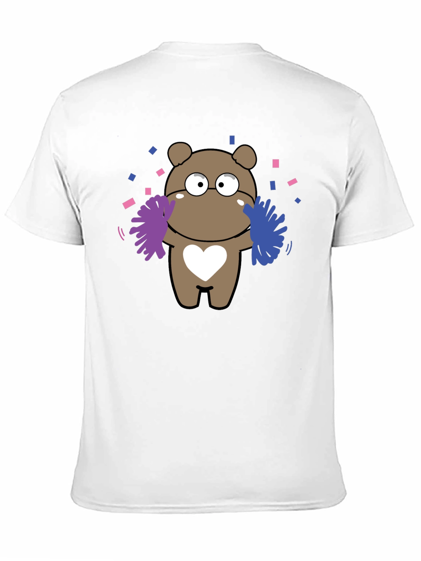 Camiseta Negra con Diseño de Oso Cheerleader