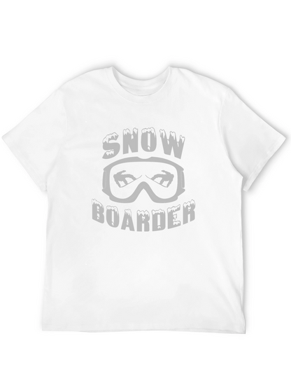 Camiseta Negra Snowboarder Diseño Invierno