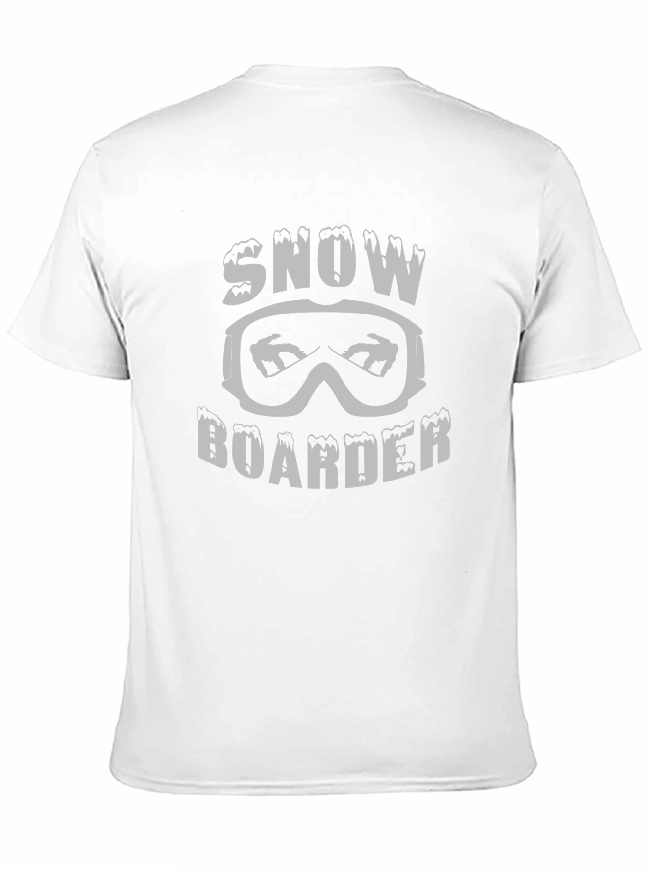 Camiseta Negra Snowboarder Diseño Invierno
