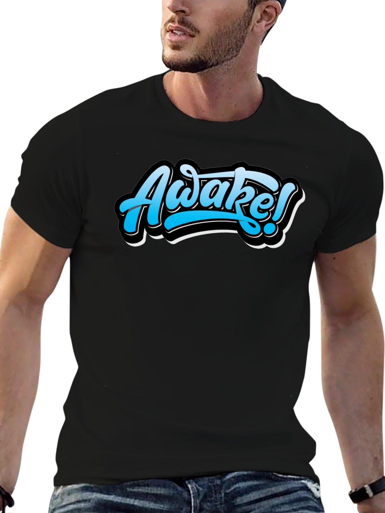 Camiseta Negra Awake! Diseño Urbano