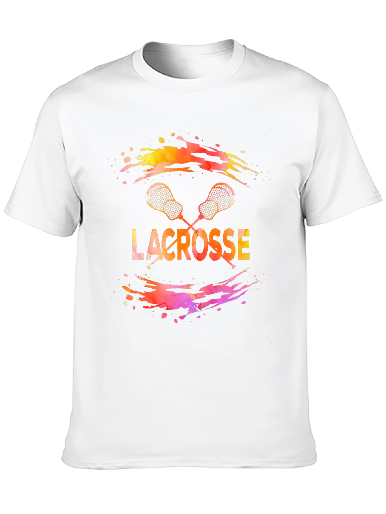 Camiseta Lacrosse Hombre Diseño Acuarela