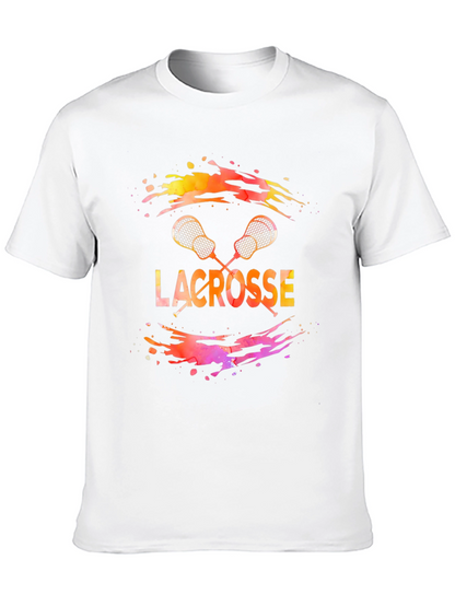 Camiseta Lacrosse Hombre Diseño Acuarela