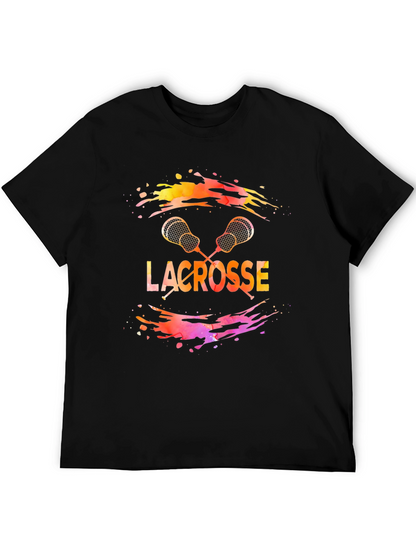 Camiseta Lacrosse Hombre Diseño Acuarela
