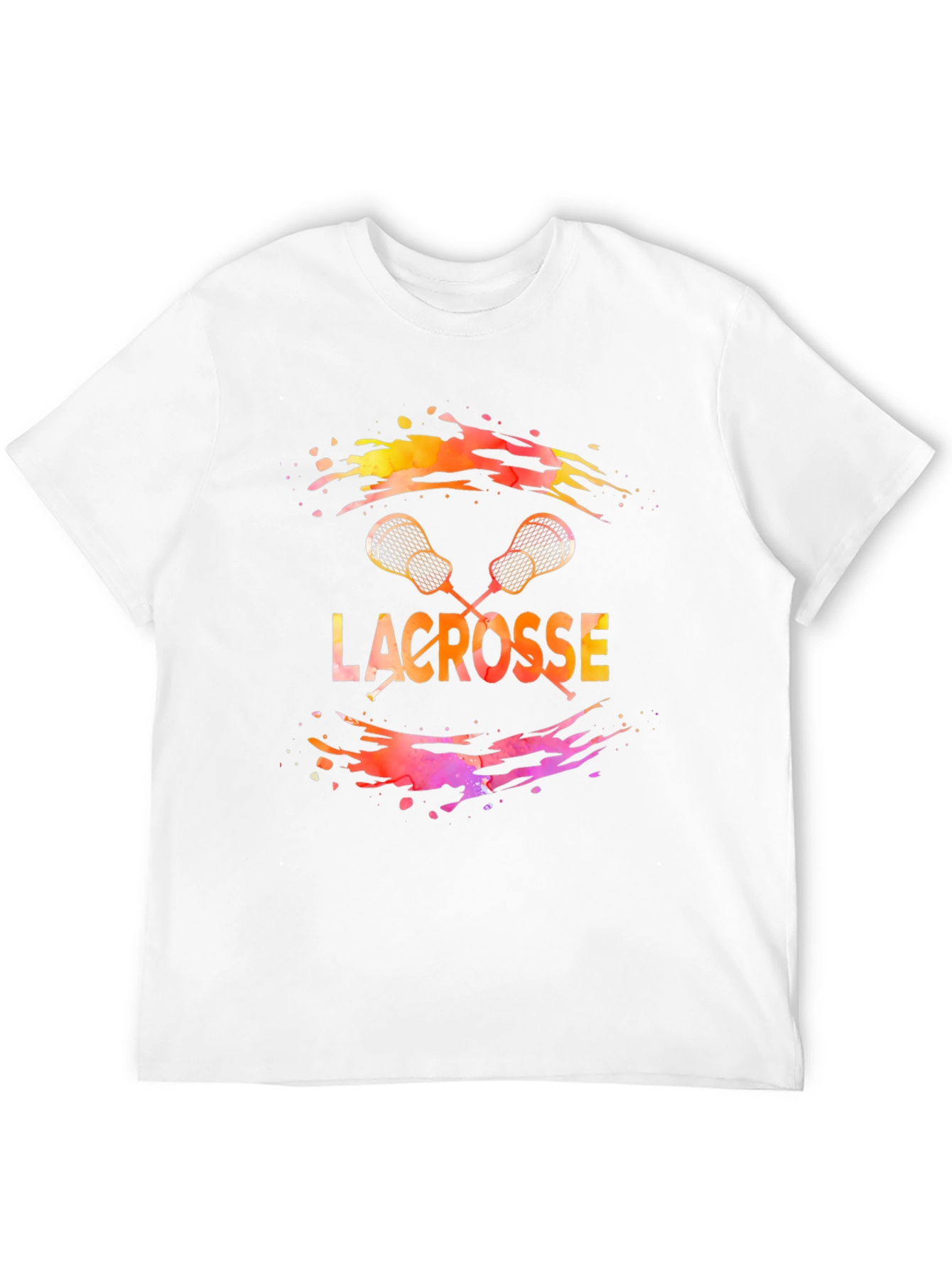 Camiseta Lacrosse Hombre Diseño Acuarela