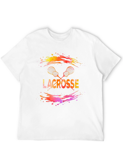 Camiseta Lacrosse Hombre Diseño Acuarela
