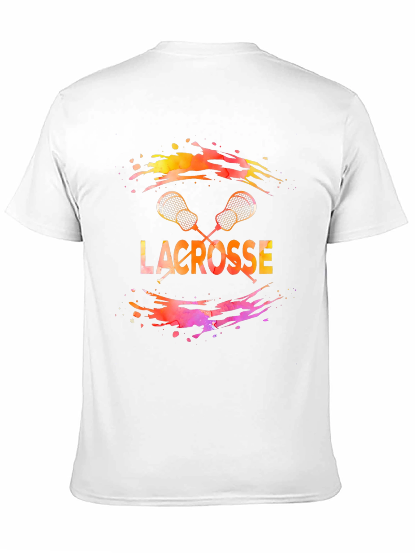 Camiseta Lacrosse Hombre Diseño Acuarela