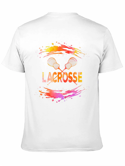 Camiseta Lacrosse Hombre Diseño Acuarela