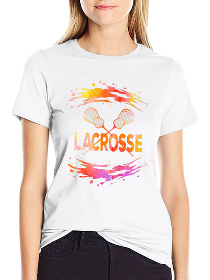 Camiseta Lacrosse Hombre Diseño Acuarela