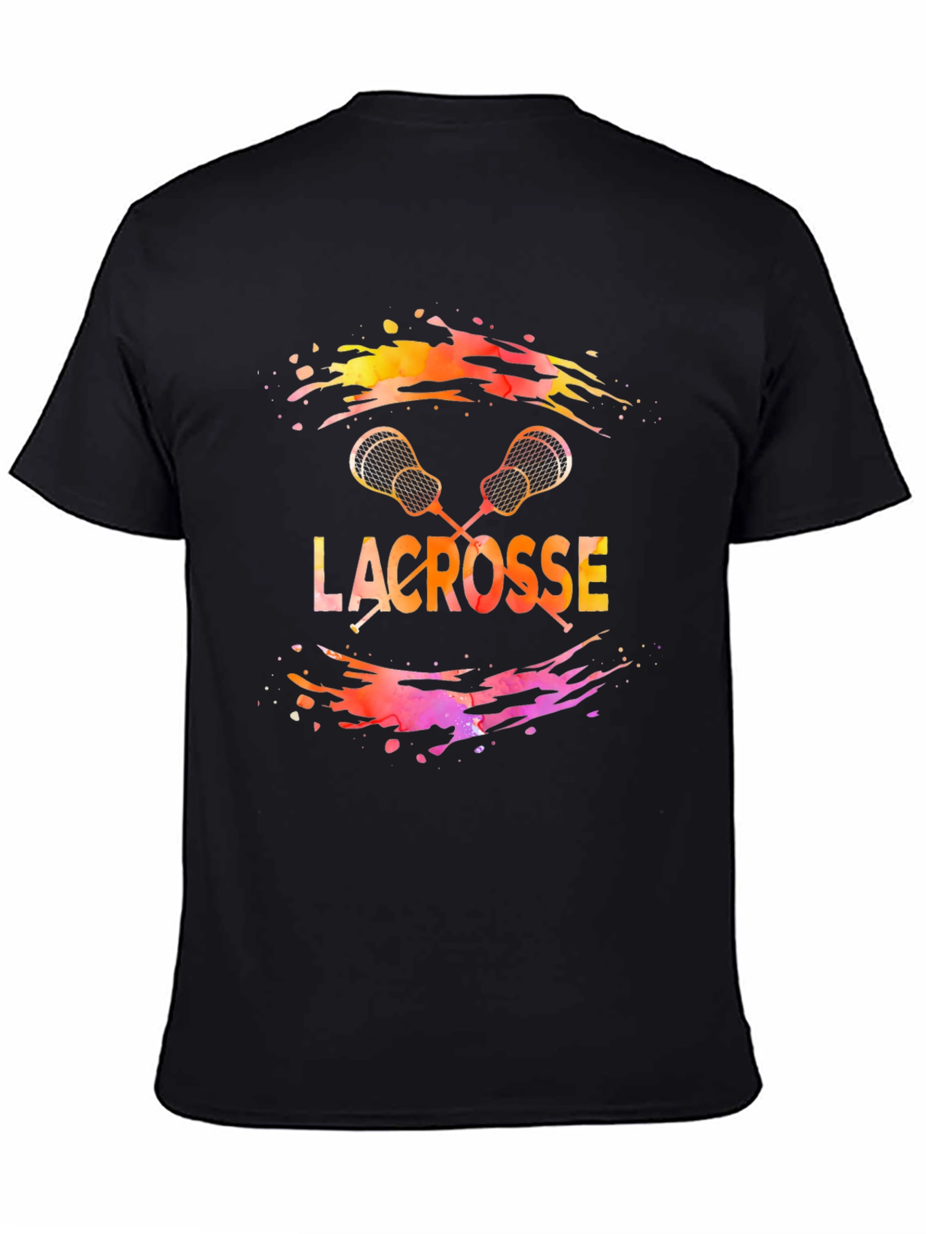 Camiseta Lacrosse Hombre Diseño Acuarela