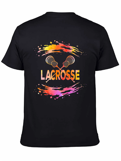 Camiseta Lacrosse Hombre Diseño Acuarela