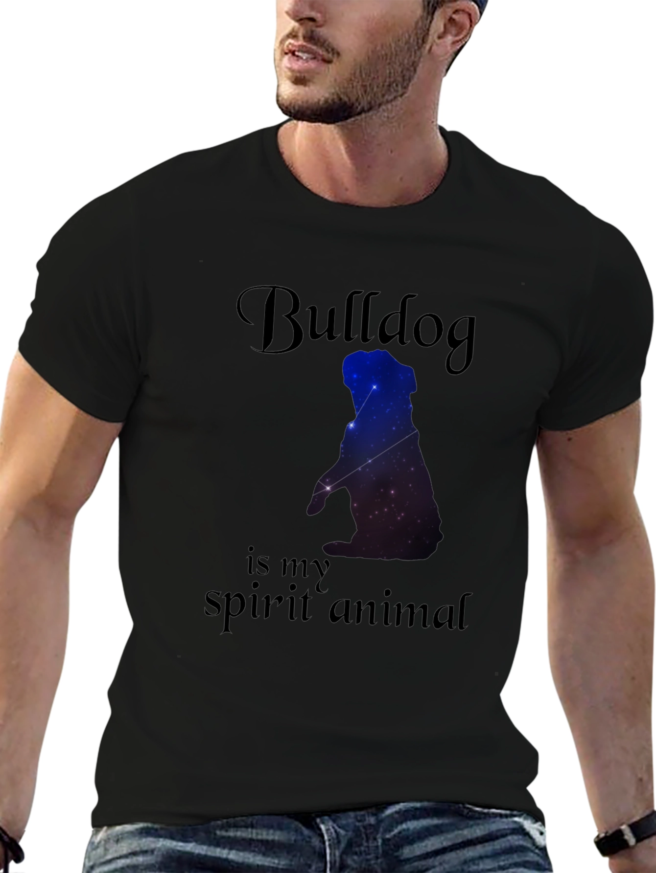 Camiseta Negra Bulldog Spirit Animal