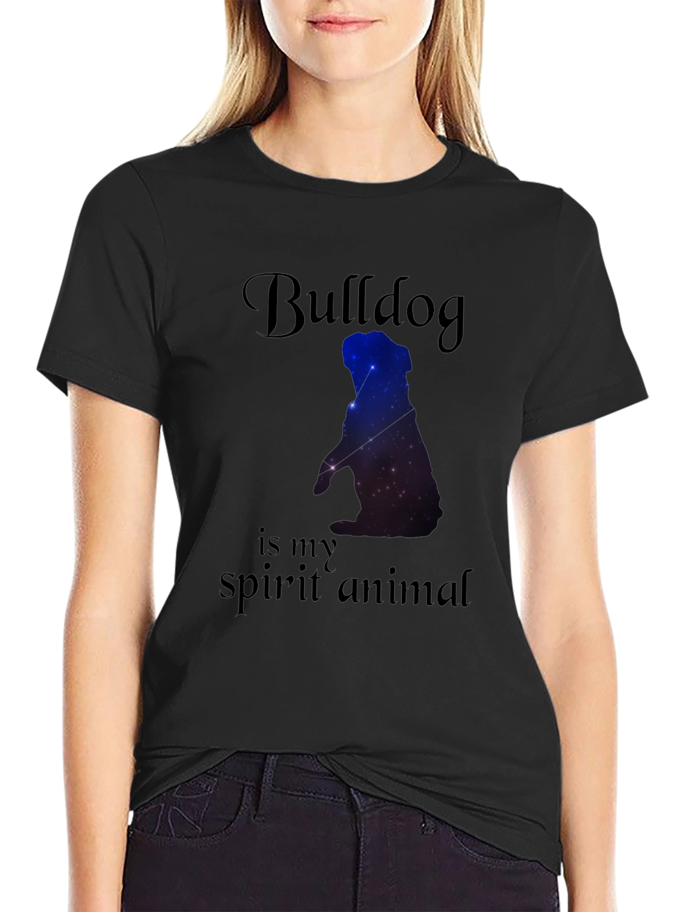 Camiseta Negra Bulldog Spirit Animal