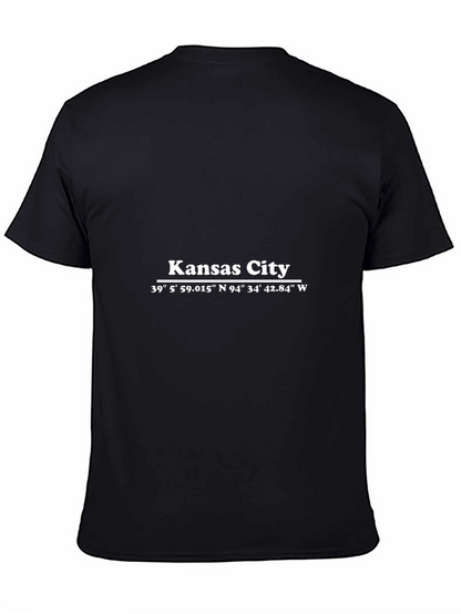 Camiseta Negra Kansas City Coordenadas