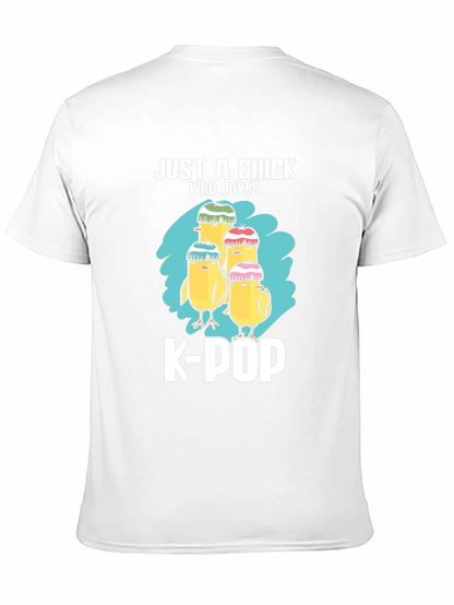 Camiseta Negra Just a Chick Who Loves K-Pop