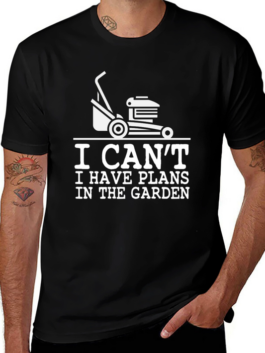 Camiseta Negra con Diseño de Cortacésped - Jardinería con Humor