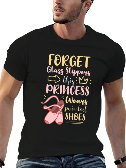 Camiseta Negra Princesa Zapatillas