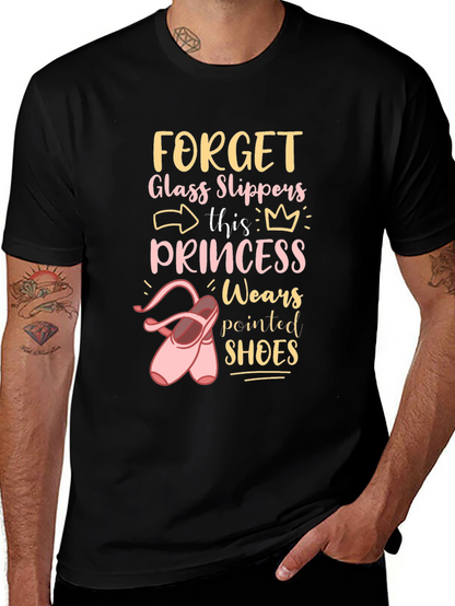 Camiseta Negra Princesa Zapatillas