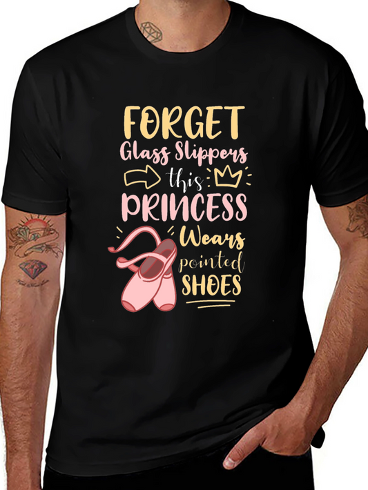 Camiseta Negra Princesa Zapatillas