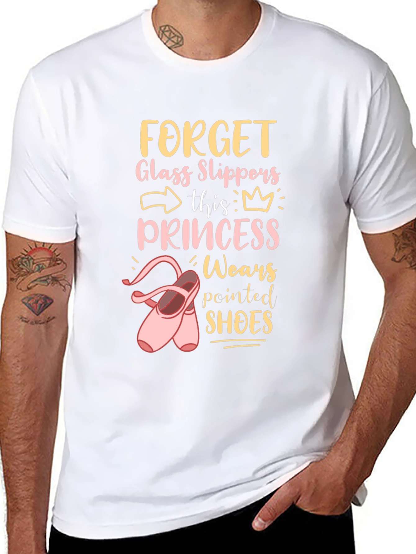 Camiseta Negra Princesa Zapatillas