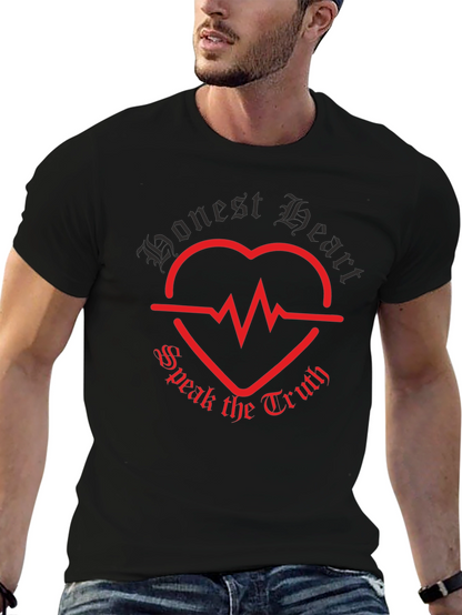 Camiseta Negra Honest Heart Speak the Truth