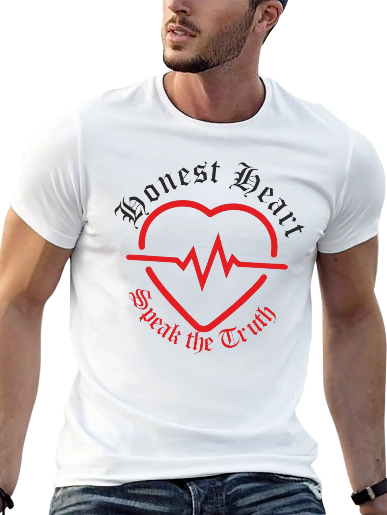 Camiseta Negra Honest Heart Speak the Truth