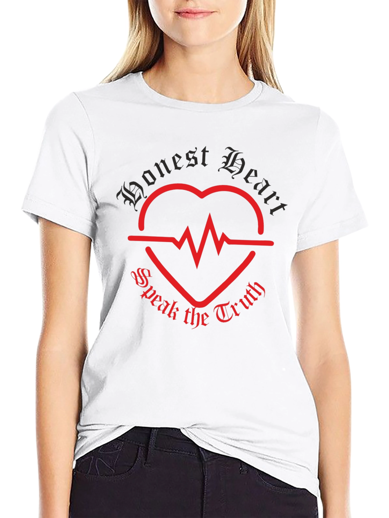 Camiseta Negra Honest Heart Speak the Truth