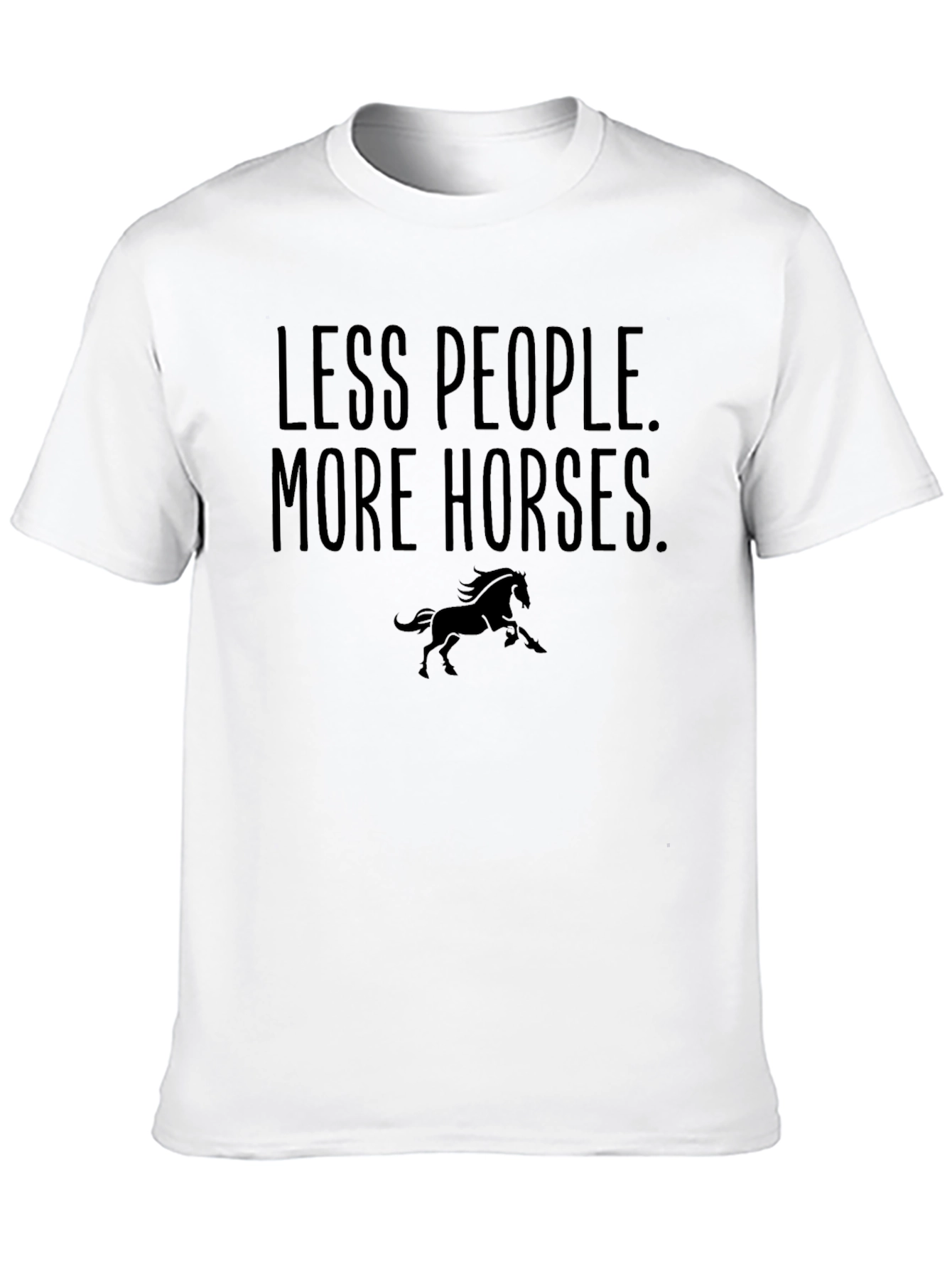 Camiseta Negra: Menos Gente Más Caballos