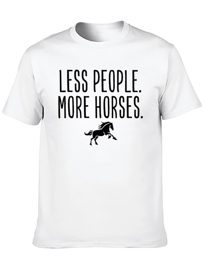 Camiseta Negra: Menos Gente Más Caballos