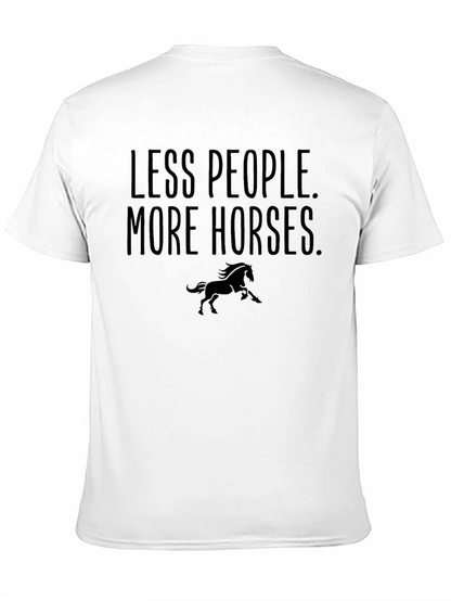 Camiseta Negra: Menos Gente Más Caballos