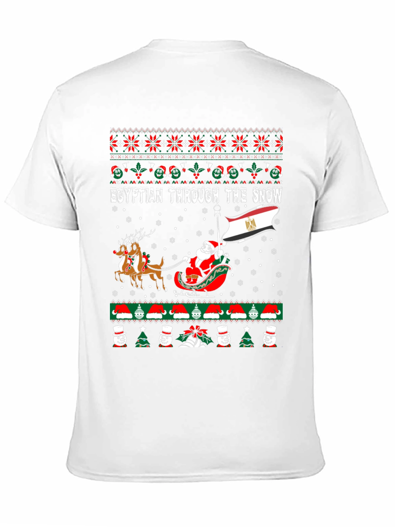 Camiseta Navideña Egipcia Divertida