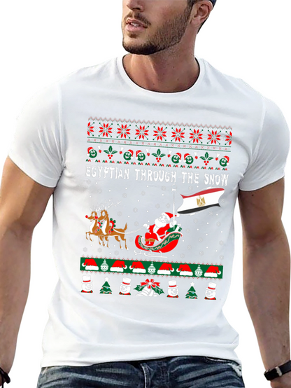 Camiseta Navideña Egipcia Divertida