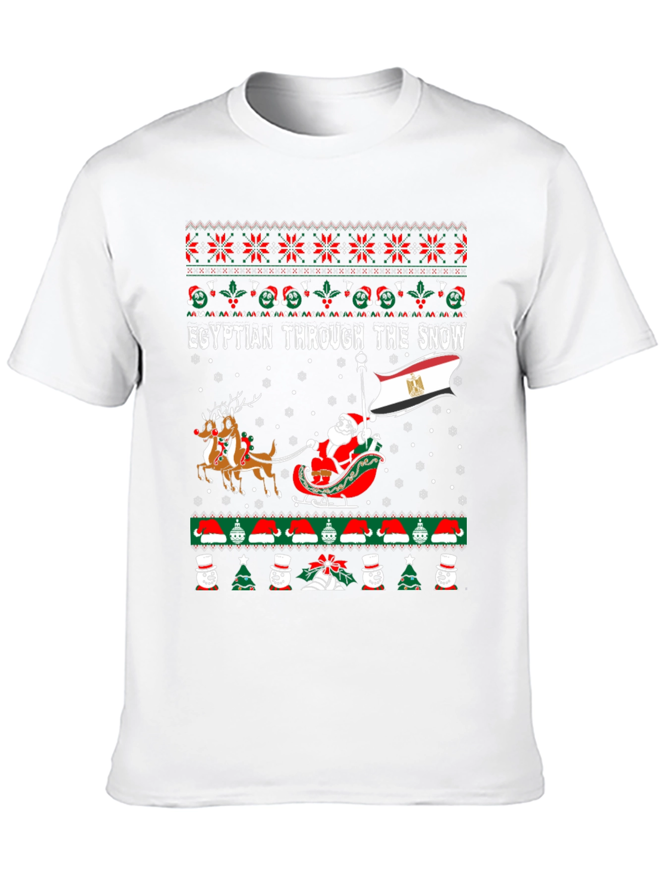 Camiseta Navideña Egipcia Divertida