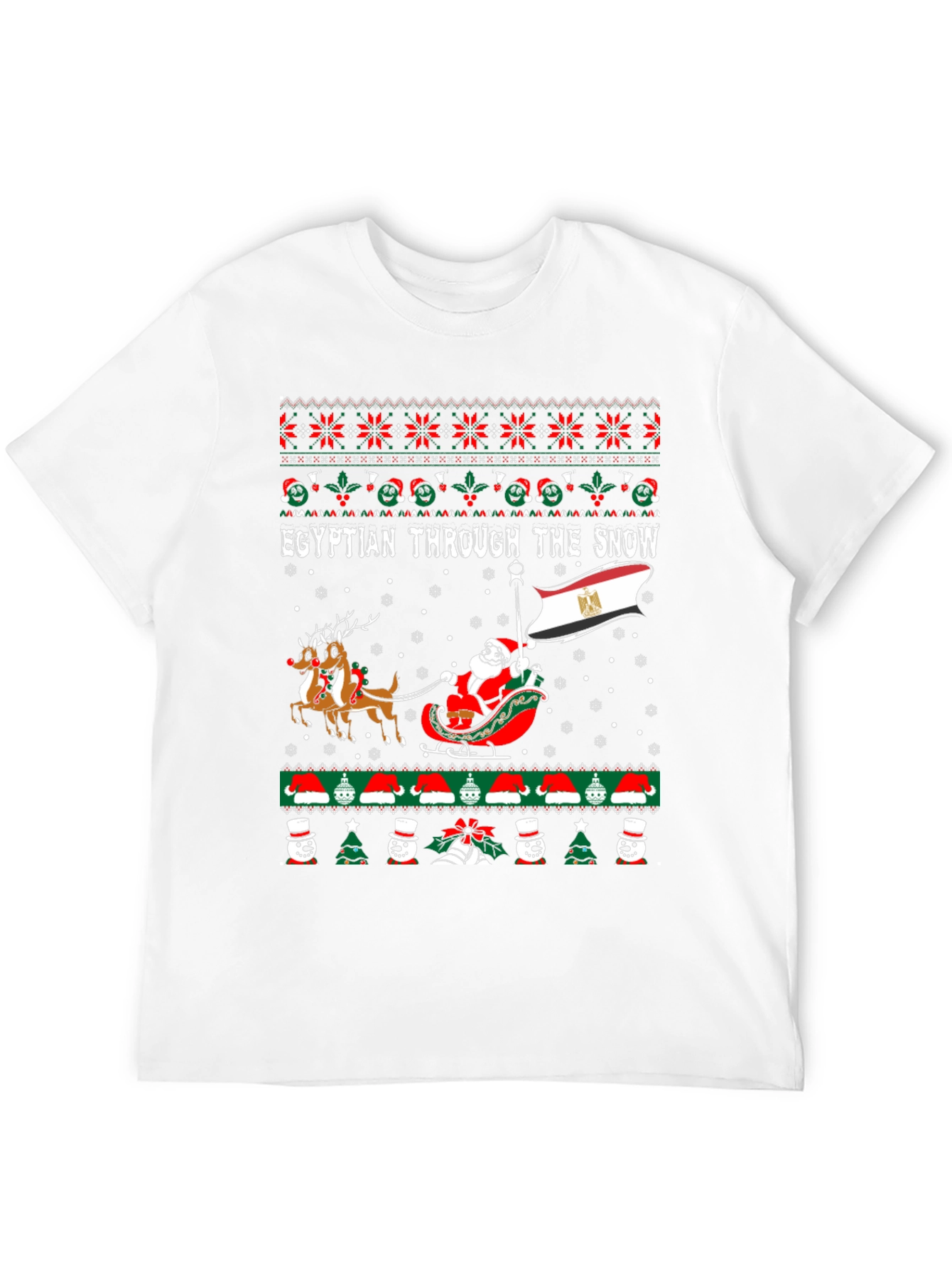 Camiseta Navideña Egipcia Divertida