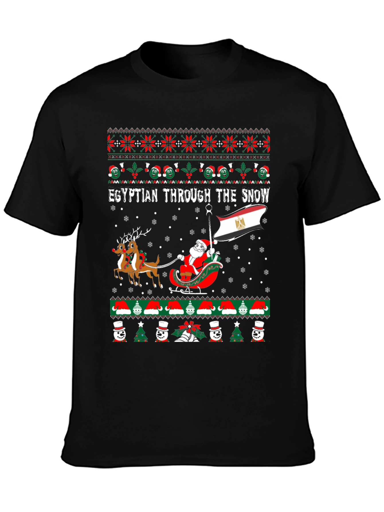 Camiseta Navideña Egipcia Divertida
