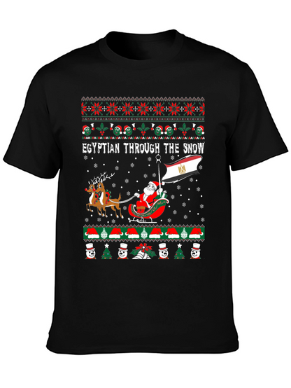 Camiseta Navideña Egipcia Divertida