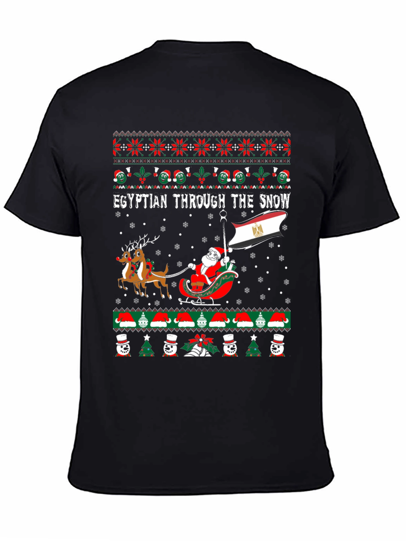 Camiseta Navideña Egipcia Divertida