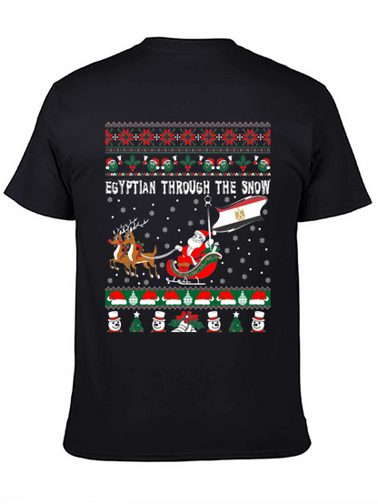 Camiseta Navideña Egipcia Divertida