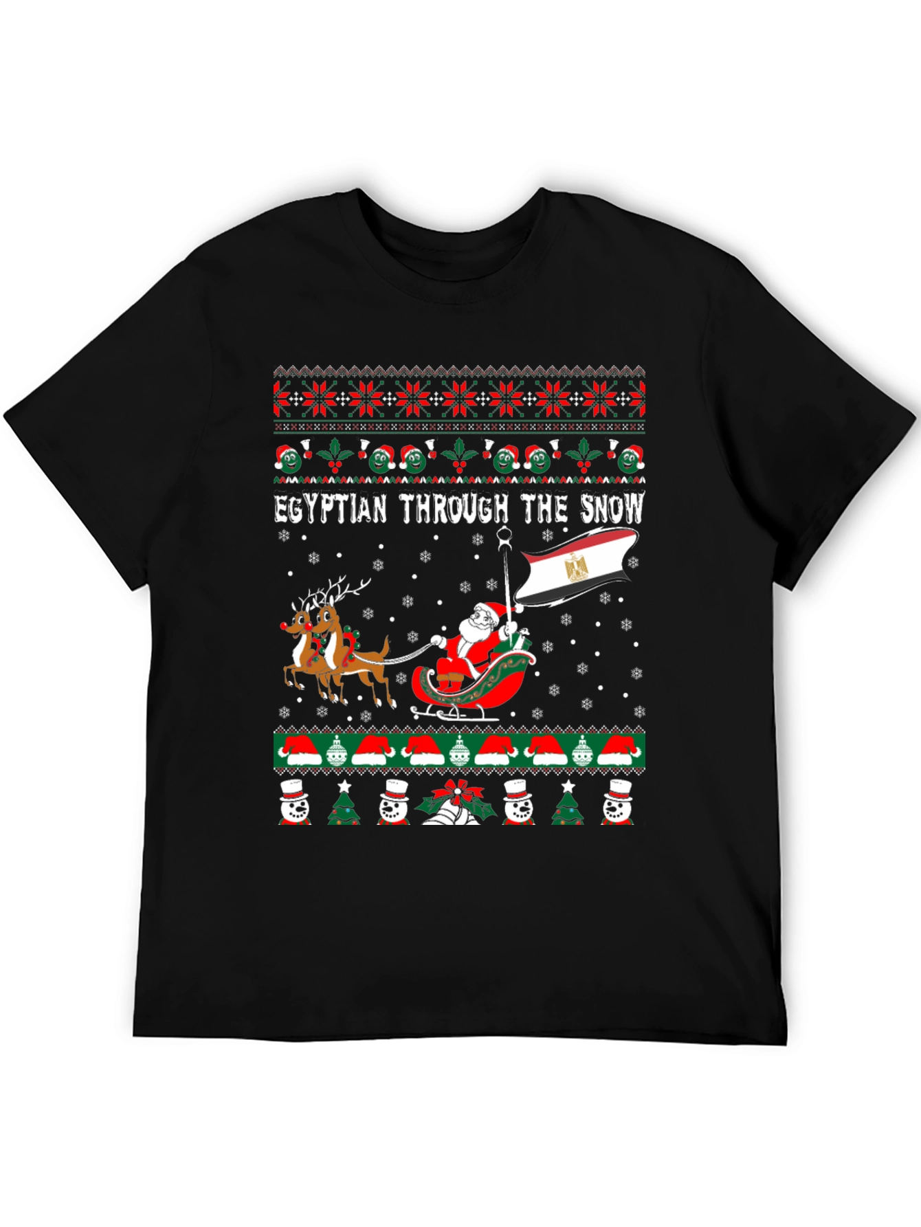 Camiseta Navideña Egipcia Divertida