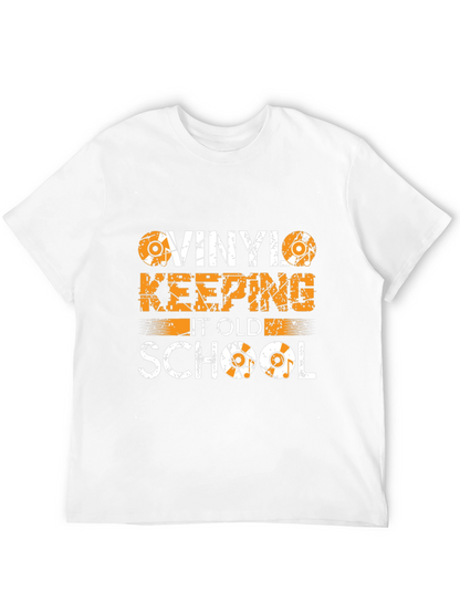 Camiseta Negra Vinilo Old School