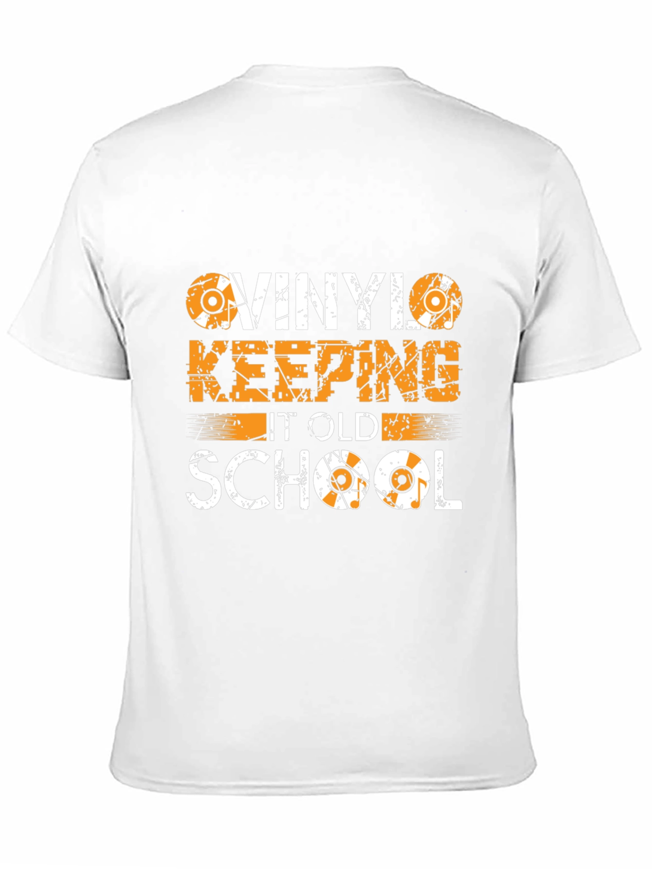 Camiseta Negra Vinilo Old School