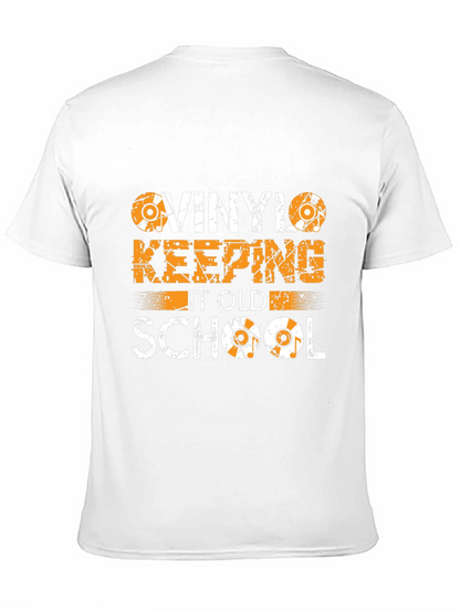 Camiseta Negra Vinilo Old School