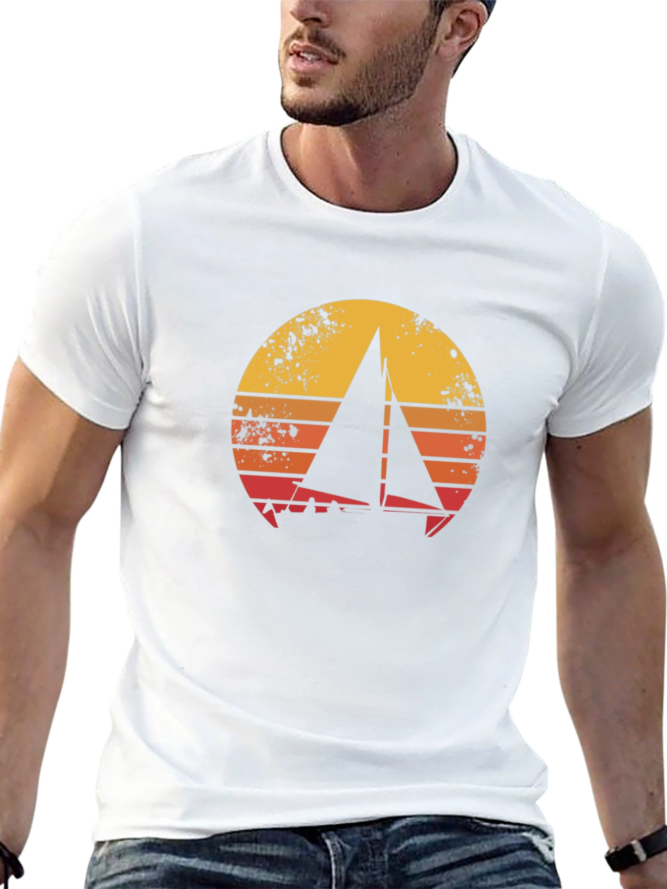 Camiseta Náutica Retro Sunset