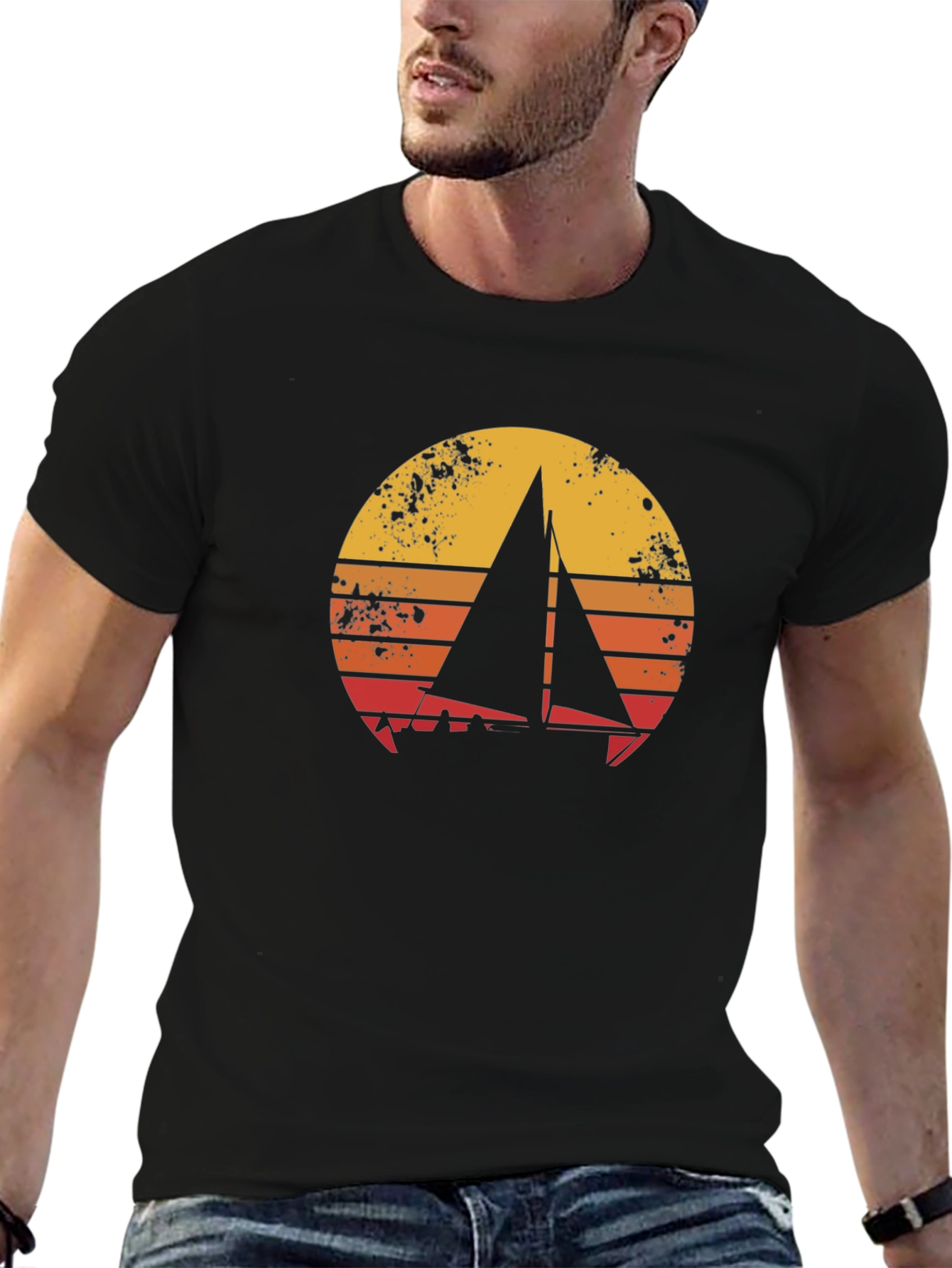 Camiseta Náutica Retro Sunset