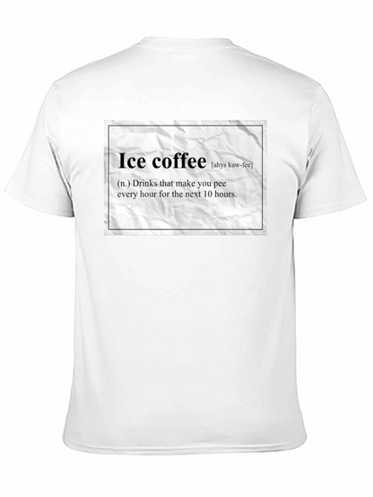 Camiseta Negra Humorística de Café Helado